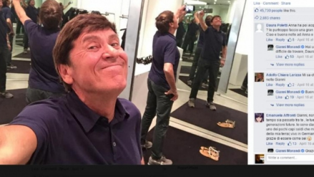 Uno dei tanti post di Gianni Morandi