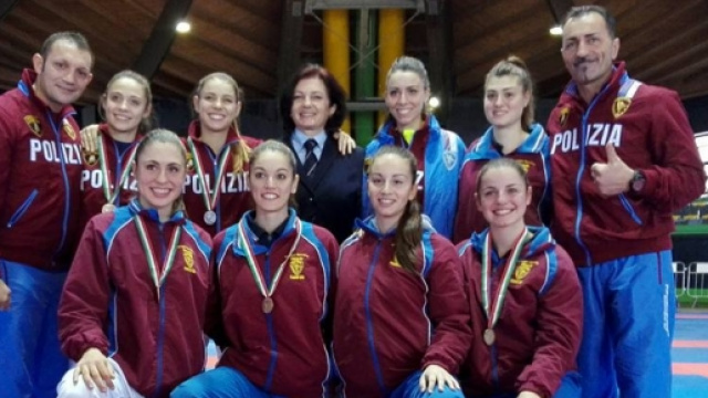 il G.S. Fiamme Oro festeggia la vittoria