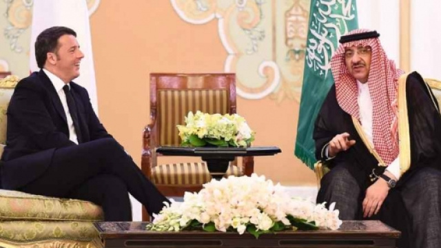 Incontro Riad premier Renzi con ministro bin Nayef