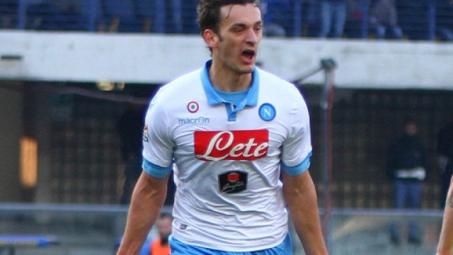 Manolo Gabbiadini in gol con la maglia azzurra