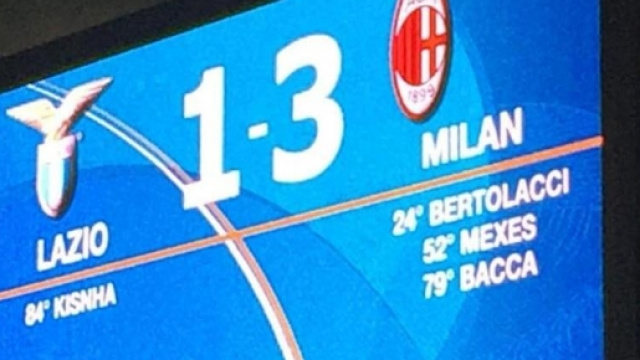 Il Milan ha espugnato 3-1 l'Olimpico biancoceleste