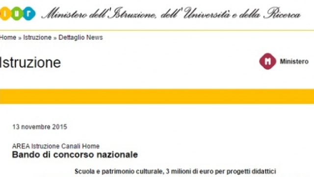 Concorso Miur MiBACT 2015: come partecipare
