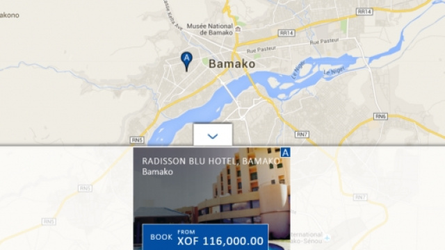 Mali, capitale Bamako, maps hotel Radisson Blu