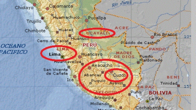 Aree del terremoto in Per&ugrave; del 24 novembre 2015