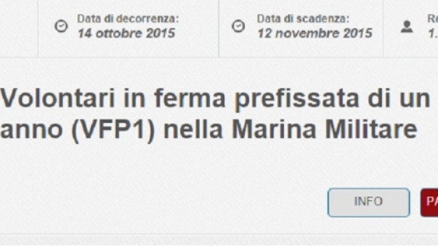 Concorso pubblico Marina Militare: bando