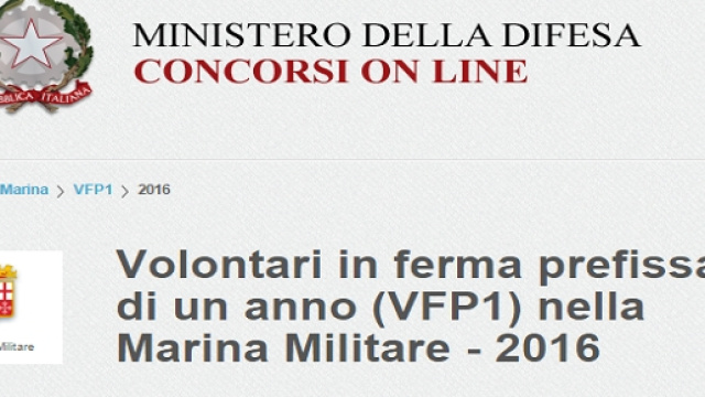 Marina militare, 1500 posti disponibili