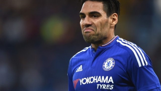 Radamel Falcao con la maglia del Chelsea