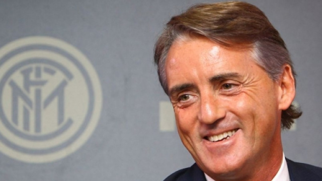 Il tecnico dell'Inter Roberto Mancini