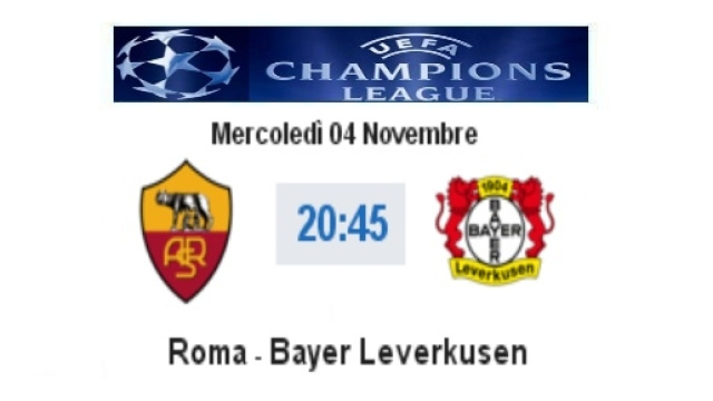 Diretta live Roma - Bayer Leverkusen