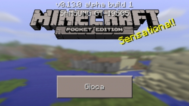 Schermata principale Minecraft PE 0.13.0