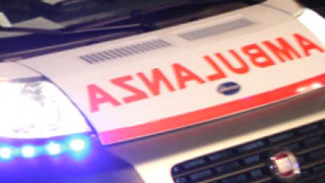 Un'ambulanza durante un intervento di soccorso