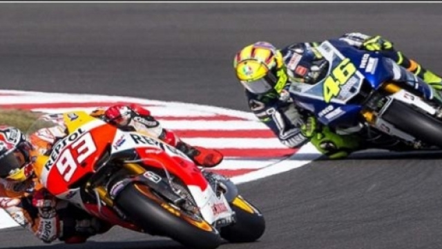 Valentino Rossi in corsa al GP
