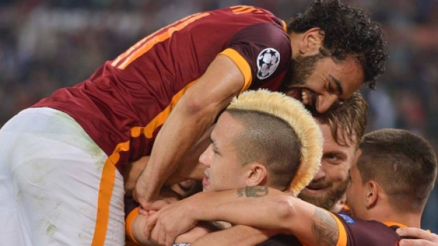 Infortunio Salah-Lulic durante Roma-Lazio