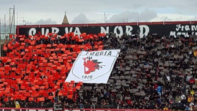 Curva nord del Foggia sempre numerosa