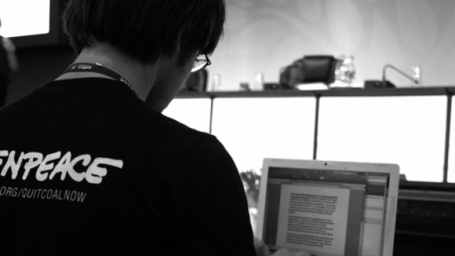 Gli ambientalisti di Greenpeace