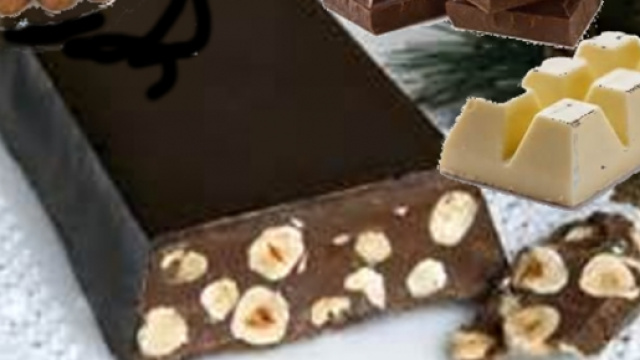 Torrone casalingo con nocciole al cioccolato
