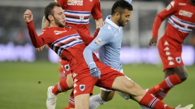 Felipe Anderson in azione contro la Sampdoria l