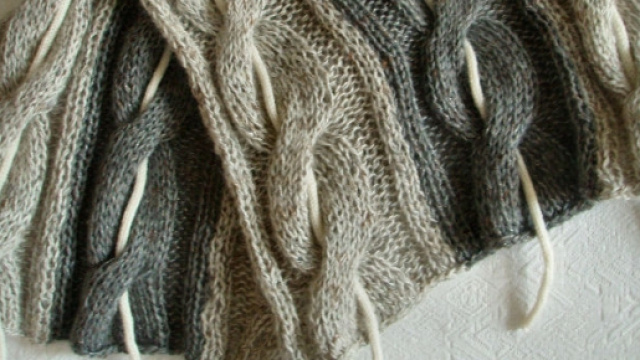 Una tipica sciarpa di lana invernale