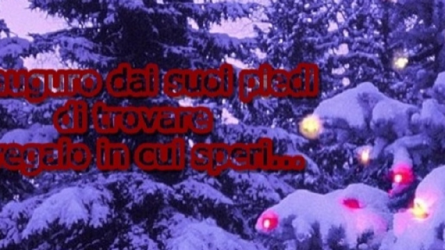 Biglietto auguri di Natale albero.