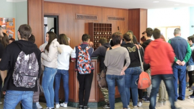 L'androne di ingresso di un Liceo