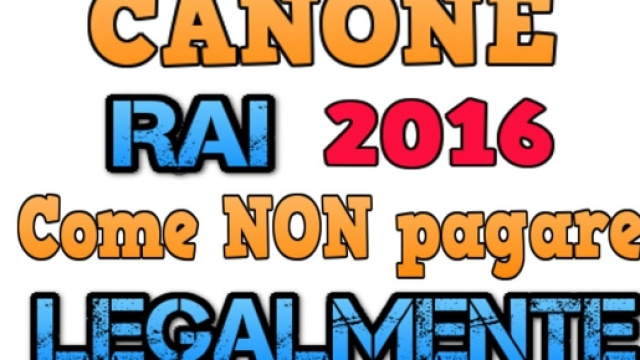 Canone Rai 2016: Autocertificazione Legale