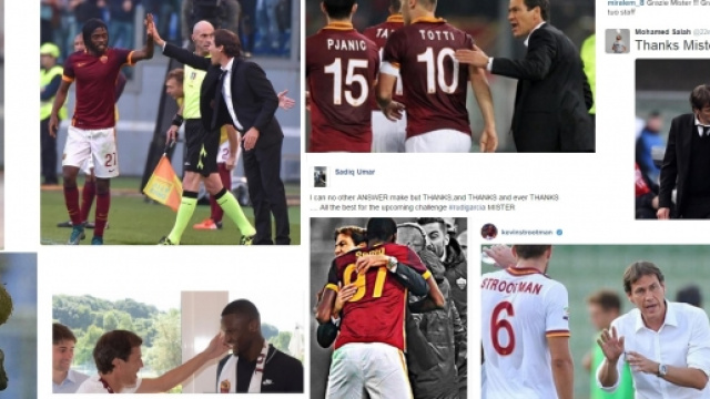 Raccolta dei saluti social dei giocatori a Garcia