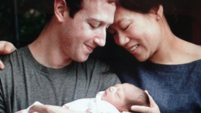 Mark Zuckerberg, la moglie Priscilla e Max