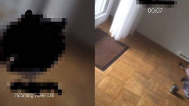 Le immagini di una videochiamata su WhatsApp