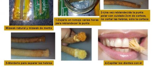 Cepillo natural para limpiar y blanquear dientes