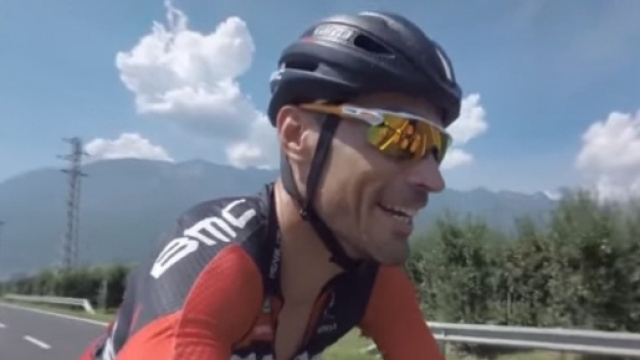 Manuel Quinziato durante le riprese