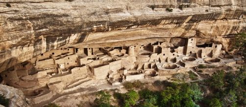 Pueblo Bonito, ciudad famosa de los anasazi.