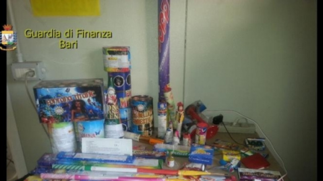 I fuochi d'artificio proibiti e sequestrati