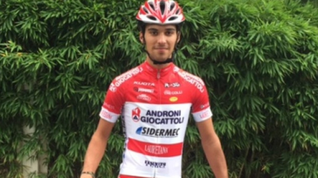 Luca Pacioni con la nuova maglia Androni
