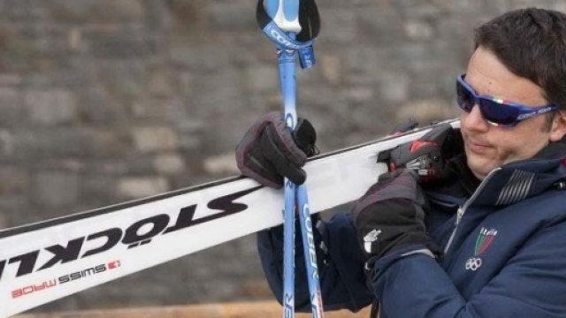 Matteo Renzi in vacanza a Courmayeur