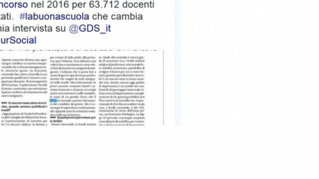 Novit&agrave; concorso a cattedra Miur 2016