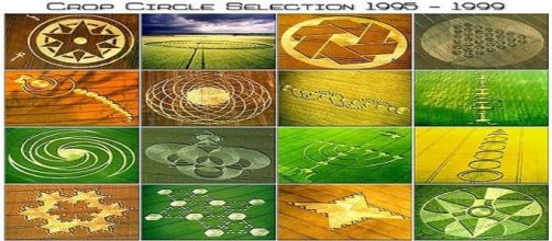 Vista a&eacute;rea de forma&ccedil;&atilde;o denominada "Crop circle"