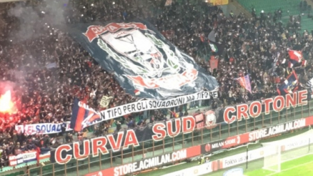 Coreografia tifoseria ospite a San SIro