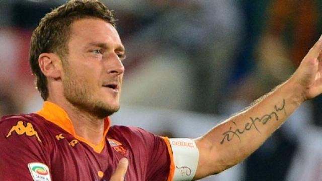 Francesco Totti durante esultanza