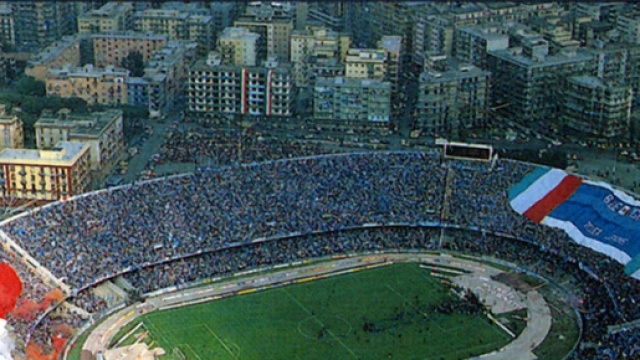 Il San Paolo il giorno dello scudetto del Napoli