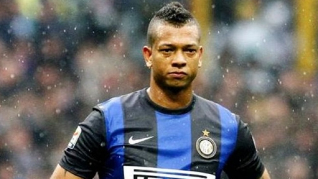 Guarin durante una gara sotto la pioggia