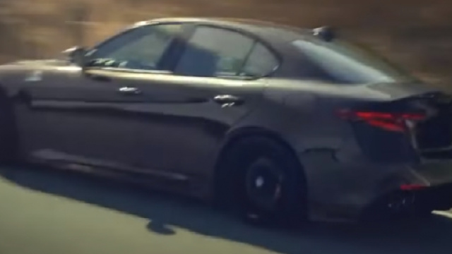 Foto tratta dal nuovo video dell'Alfa Romeo Giulia