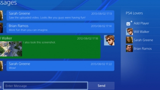 Una chat della piattaforma PlayStation.