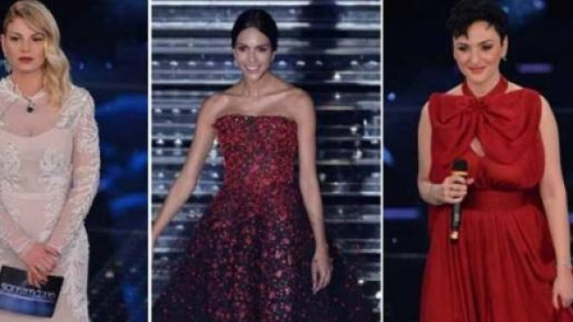 I look di Emma, Arisa e Rocio a Sanremo 2015.