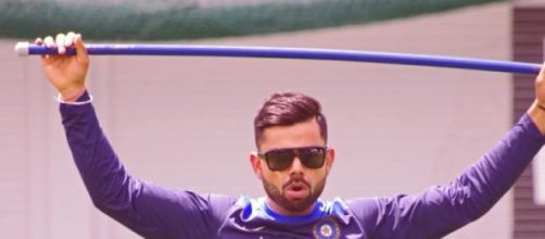 Virat Kohli during a training session