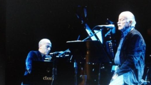 Gino Paoli e Danilo Rea in una fase del concerto