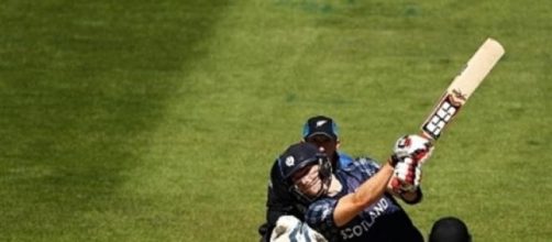 Matt Machanwas the pick of the Scottish batsmen 