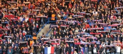 PSG fans during the match