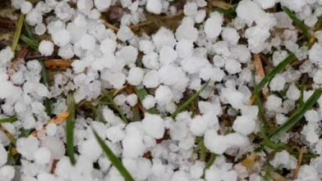 Un esempio di graupel, fenomeno meteo