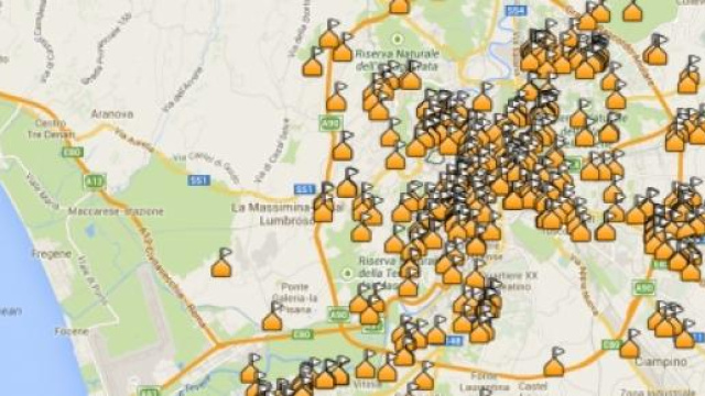 Mappa delle buche di Roma 