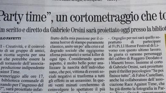 Party Time, un cortometraggio che toglie il fiato